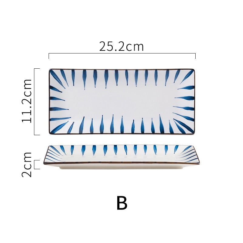 Rectangular Japanese Style Dinner Plates