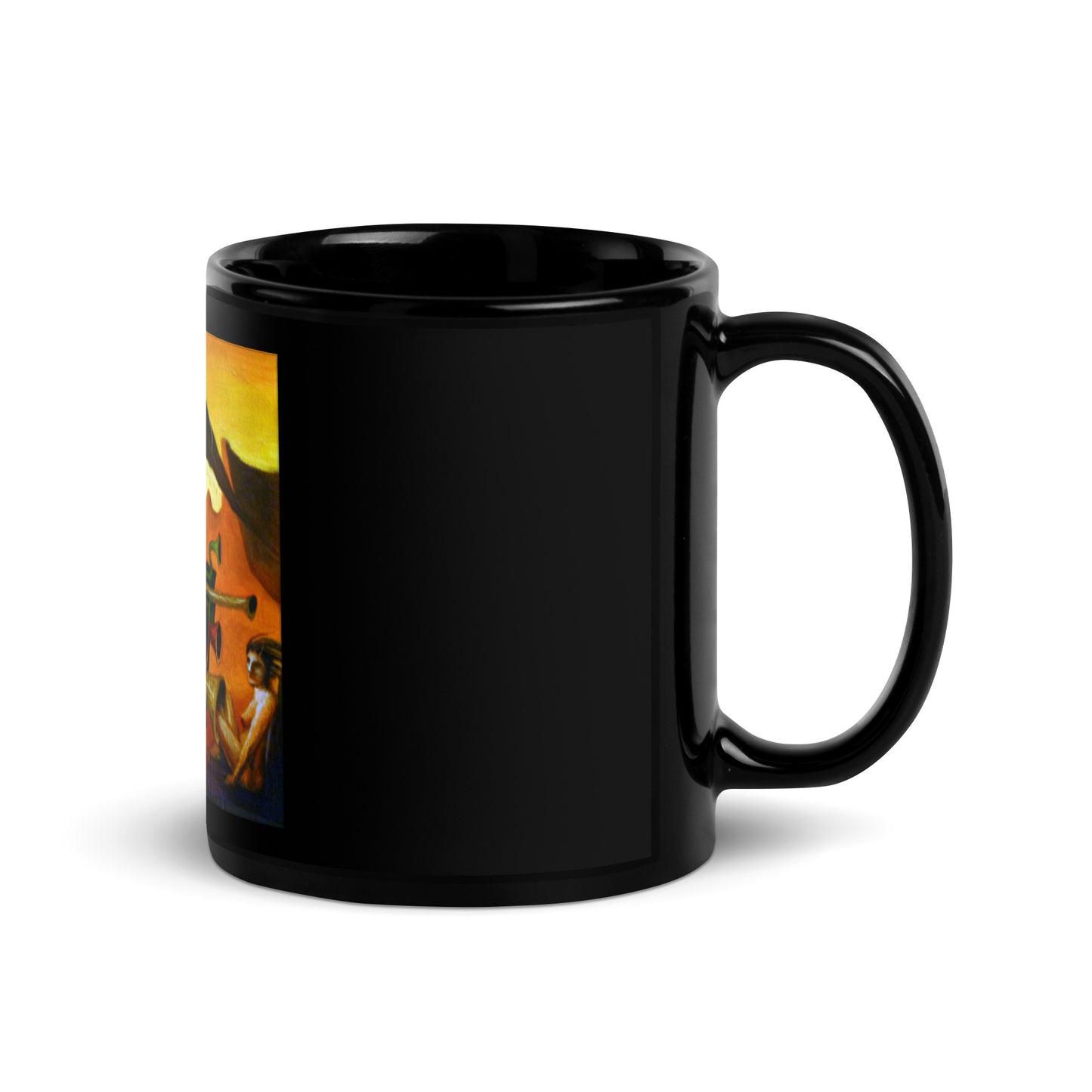 Legend of The Bat Black Glossy Mug