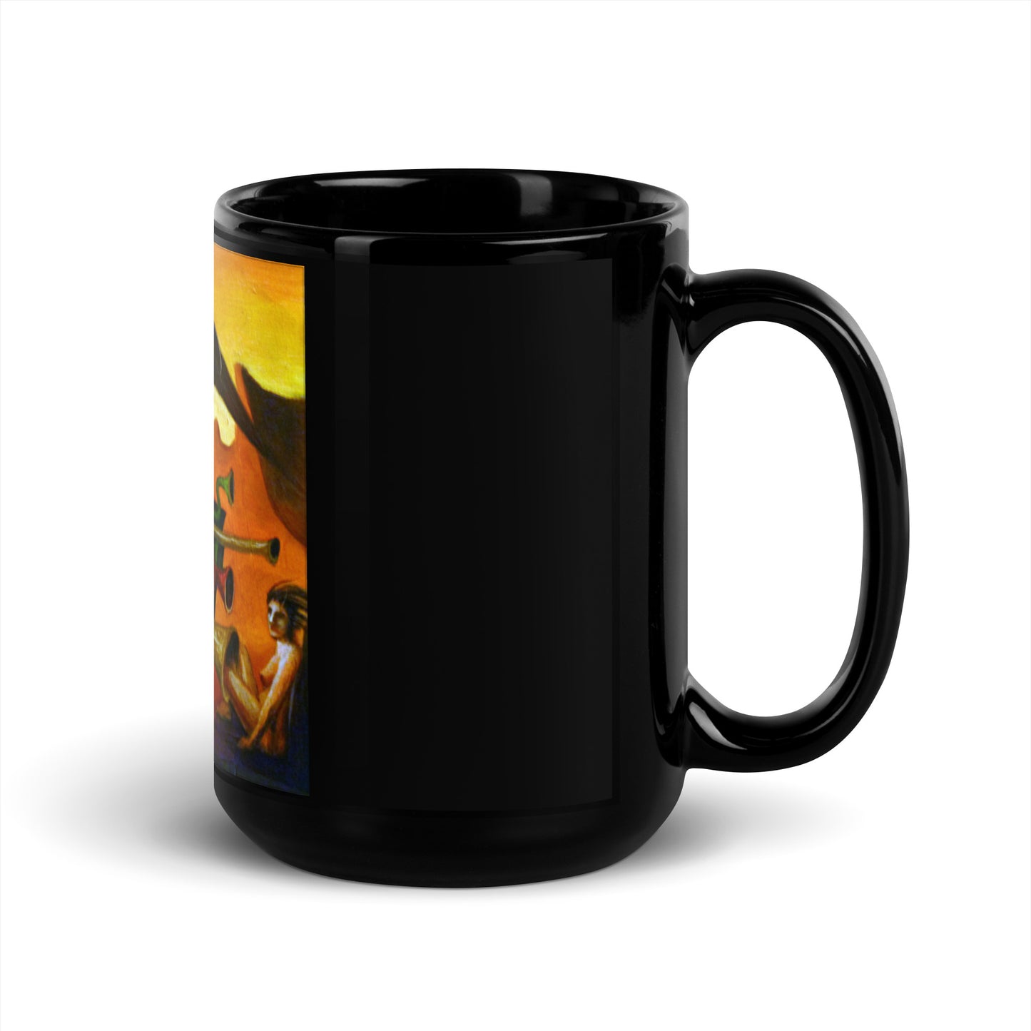 Legend of The Bat Black Glossy Mug